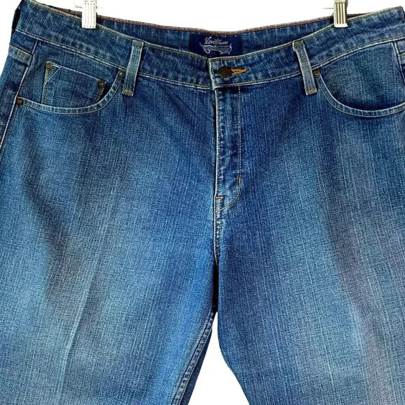 Levi Strauss Signature Y2K Bootcut Low Rise Stretch Denim Blue Jeans Misses 16 - Picture 3 of 16